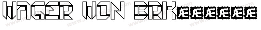 Wager Won BRK字体转换